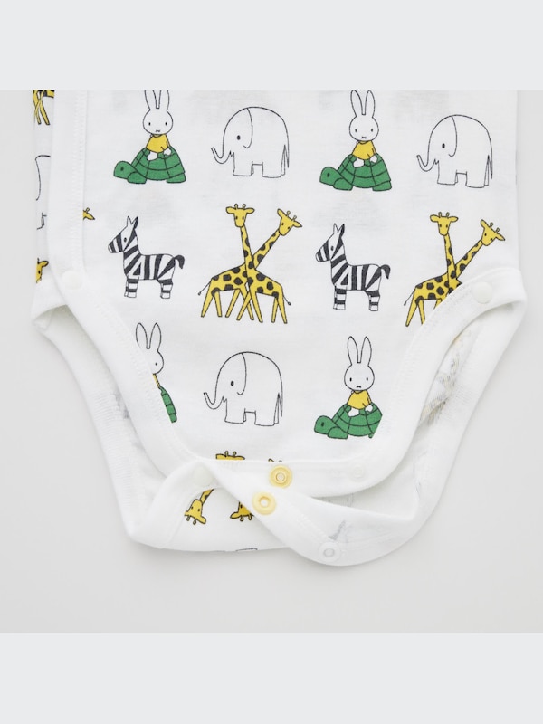 The Picture Book Long-Sleeve Bodysuit (Open Front) (Miffy at the Zoo)