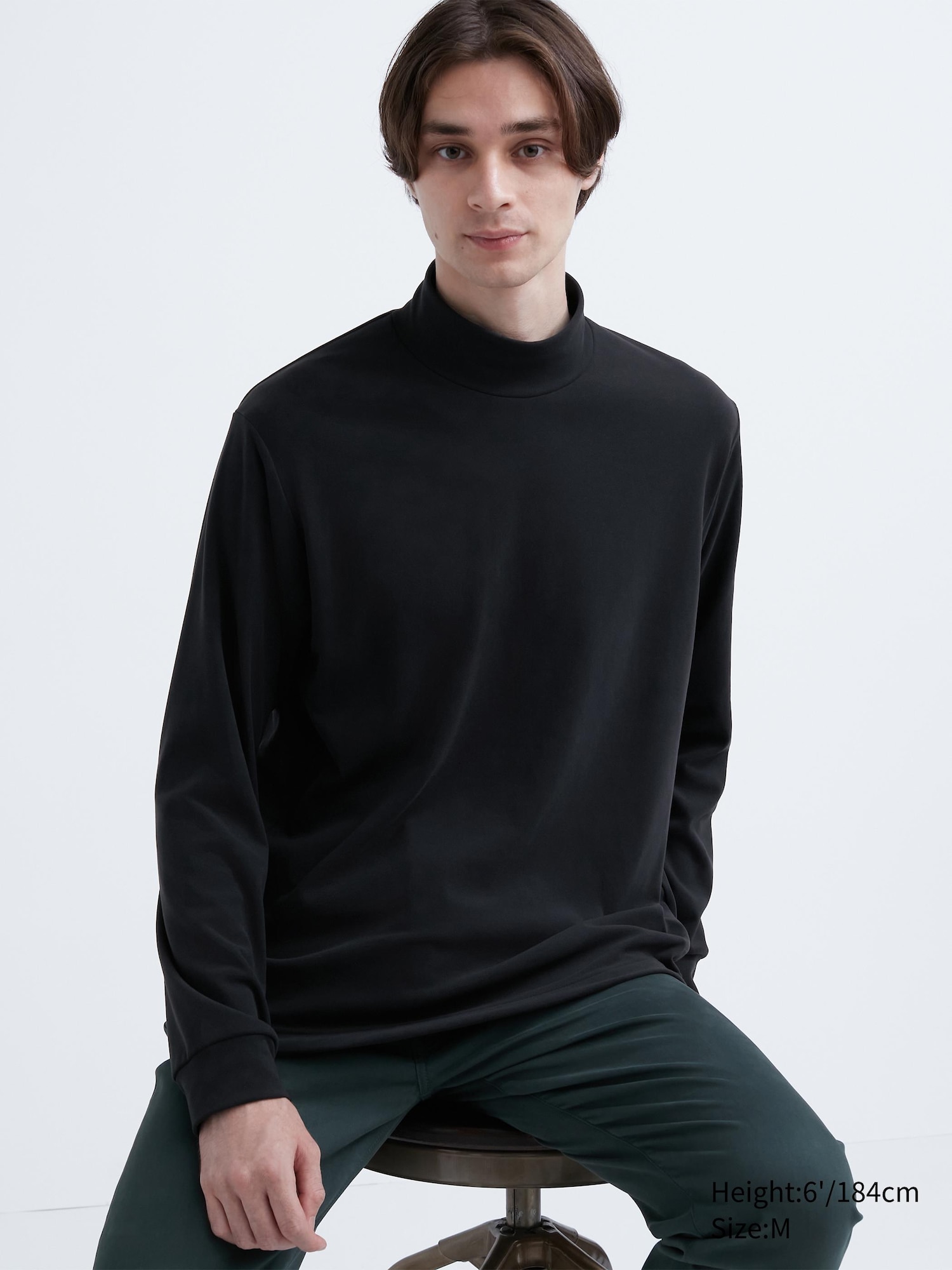 Smooth Fleece Mock Neck Long-Sleeve T-Shirt | UNIQLO US