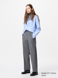 Wide-Fit Pleated Pants (Tall)