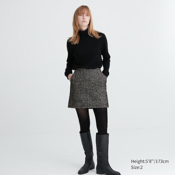 Tweed Mini Skirt (Houndstooth) | UNIQLO US