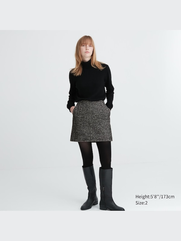Tweed Mini Skirt (Houndstooth)
