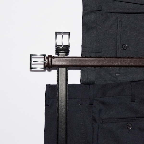 Italian Leather Stitched Belt | UNIQLO US