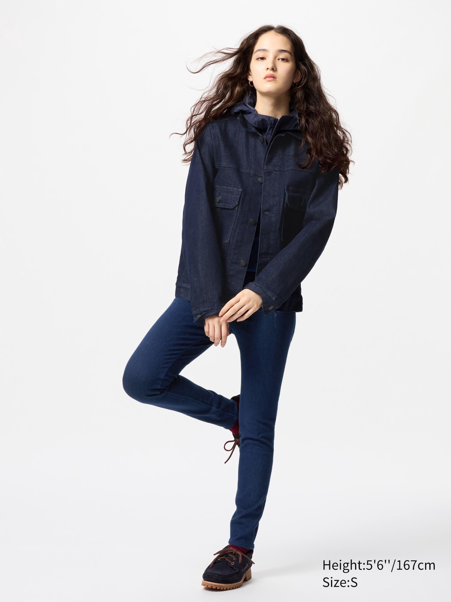 Uniqlo fashion denim cropped legging pants