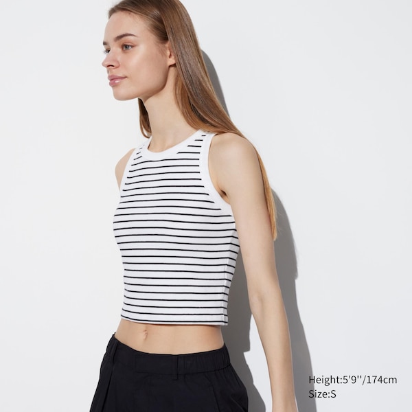 Ribbed Cropped Bra Sleeveless Top | UNIQLO US