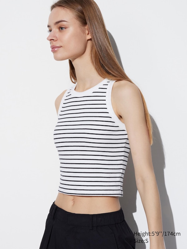 Ribbed Cropped Bra Sleeveless Top | UNIQLO US