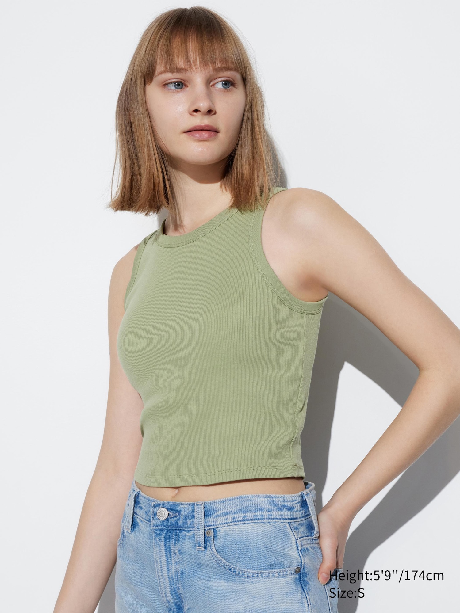 Ribbed Cropped Sleeveless Bra Top | UNIQLO US