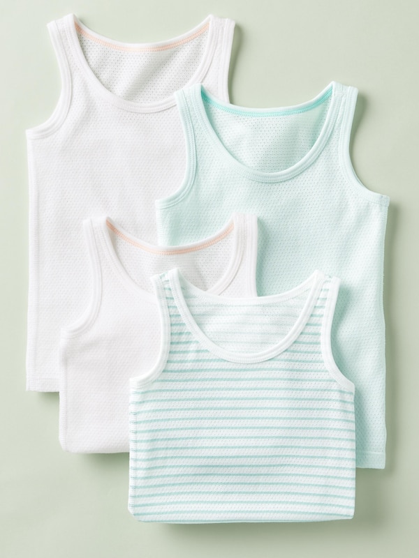 Cotton Mesh Inner 2 Pack Tank Top