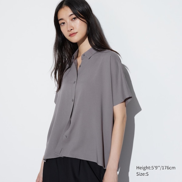 Rayon Short-Sleeve Blouse | UNIQLO US