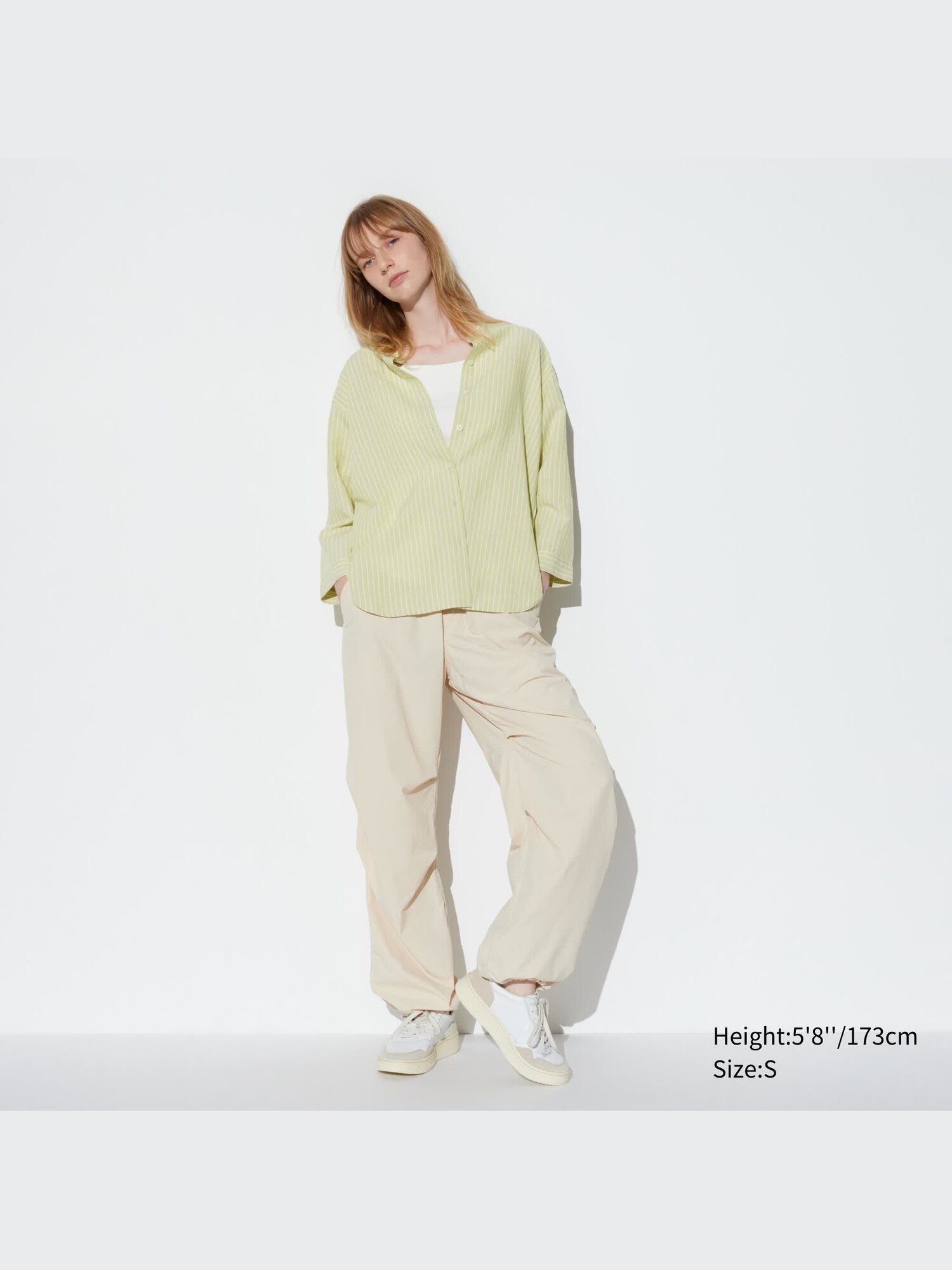 【MODERNIF】Late Linen Open Collar Knit Puckered Organic Linen Classic Collar Long Shirt | EILEEN FISHER