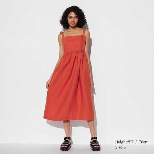Shop Uniqlo Dress Peach with great discounts and prices online