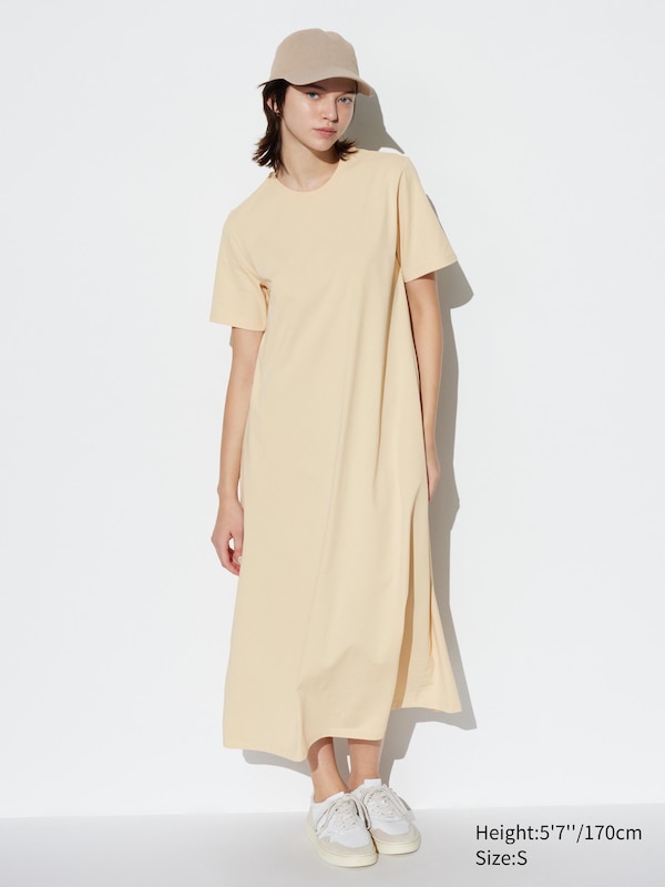 AIRism Cotton Short Sleeve T-Shirt Dress | UNIQLO US