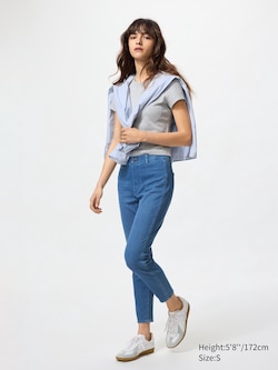 Ultra Stretch Cropped Denim Legging Pants