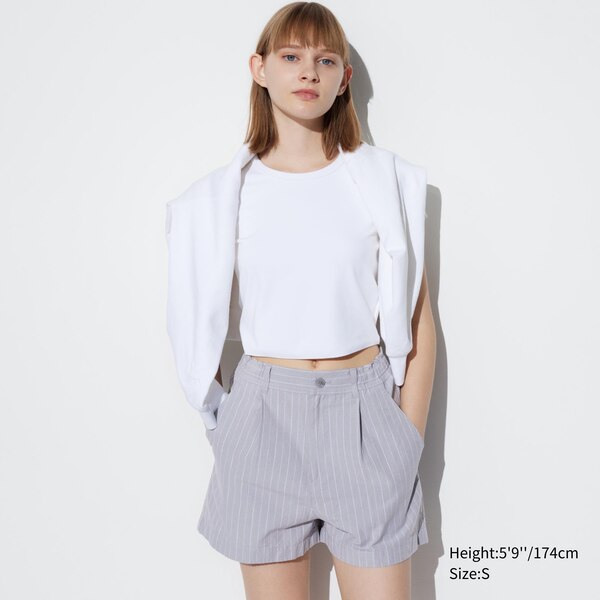 Linen Cotton Striped Shorts | UNIQLO US