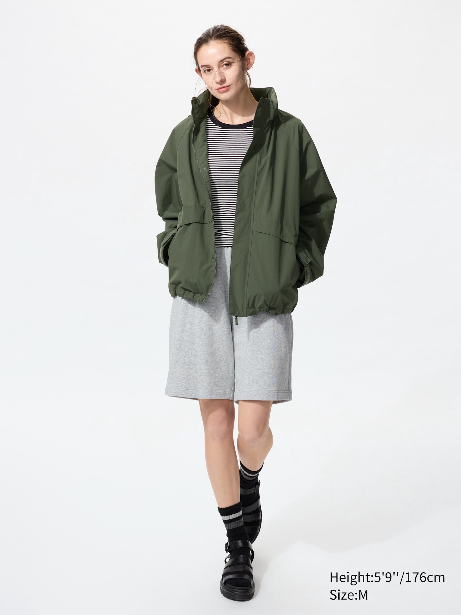 OLD uniqlo cotton/mesh outdoor jkt green - メルカリ