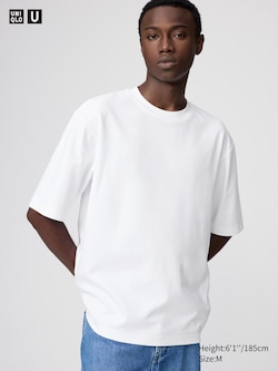 AIRism Cotton Oversized T-Shirt | Half-Sleeve