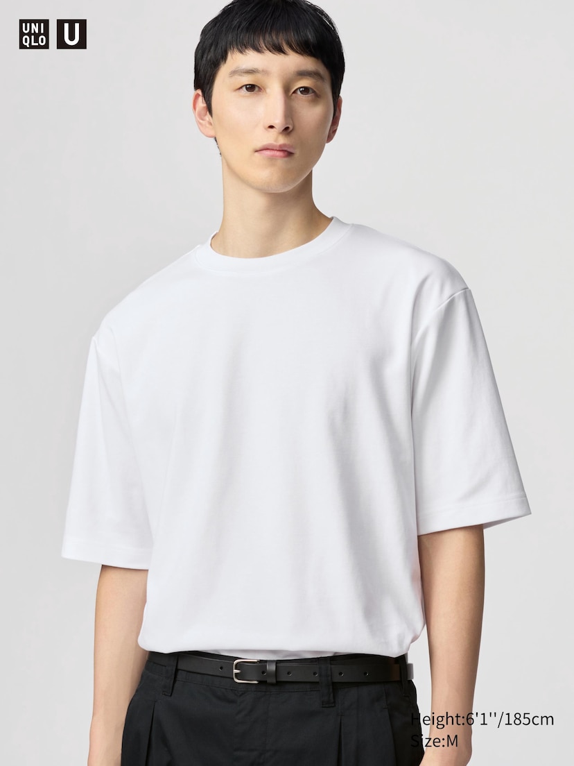 AIRism Cotton Oversized T-Shirt | Half-Sleeve_00