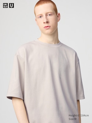 AIRism Cotton Oversized T-Shirt | Half-Sleeve