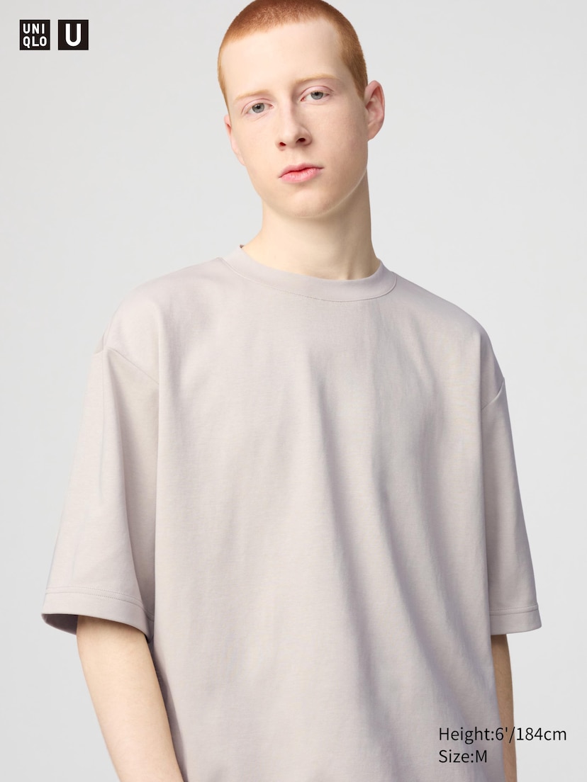 AIRism Cotton Oversized T-Shirt | Half-Sleeve_02