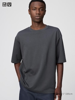 AIRism Cotton Oversized T-Shirt | Half-Sleeve