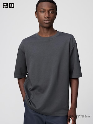AIRism Cotton Oversized T-Shirt | Half-Sleeve