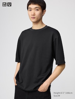 AIRism Cotton Oversized T-Shirt | Half-Sleeve