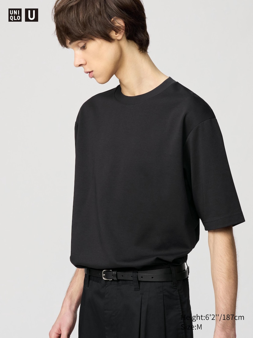 AIRism Cotton Oversized T-Shirt | Half-Sleeve_09