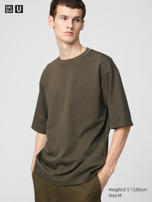 AIRism Cotton Oversized T-Shirt | Half-Sleeve