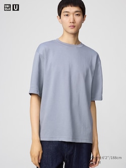 AIRism Cotton Oversized T-Shirt | Half-Sleeve