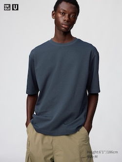 AIRism Cotton Oversized T-Shirt | Half-Sleeve