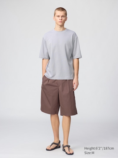 U AIRism Cotton Oversized Crew Neck Half-Sleeve T-Shirt