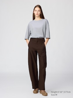 AIRism Cotton Oversized T-Shirt | Half-Sleeve