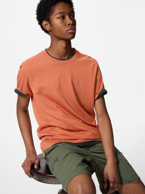 Футболка Uniqlo DRY Color оранжевого цвета