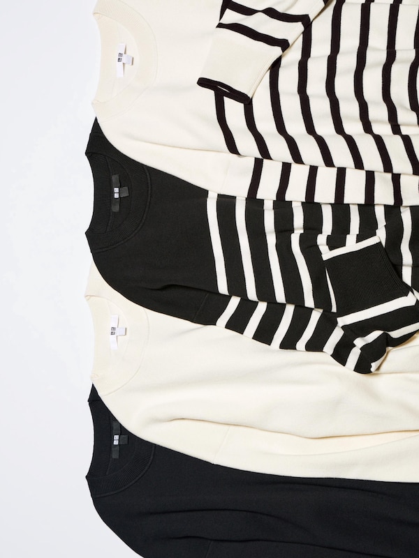 Smooth Cotton Relaxed Crew Neck Sweater
