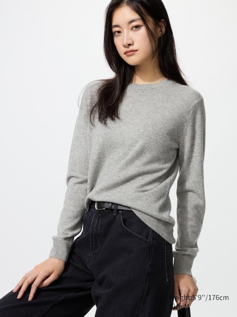Кашемировый свитер Uniqlo gray