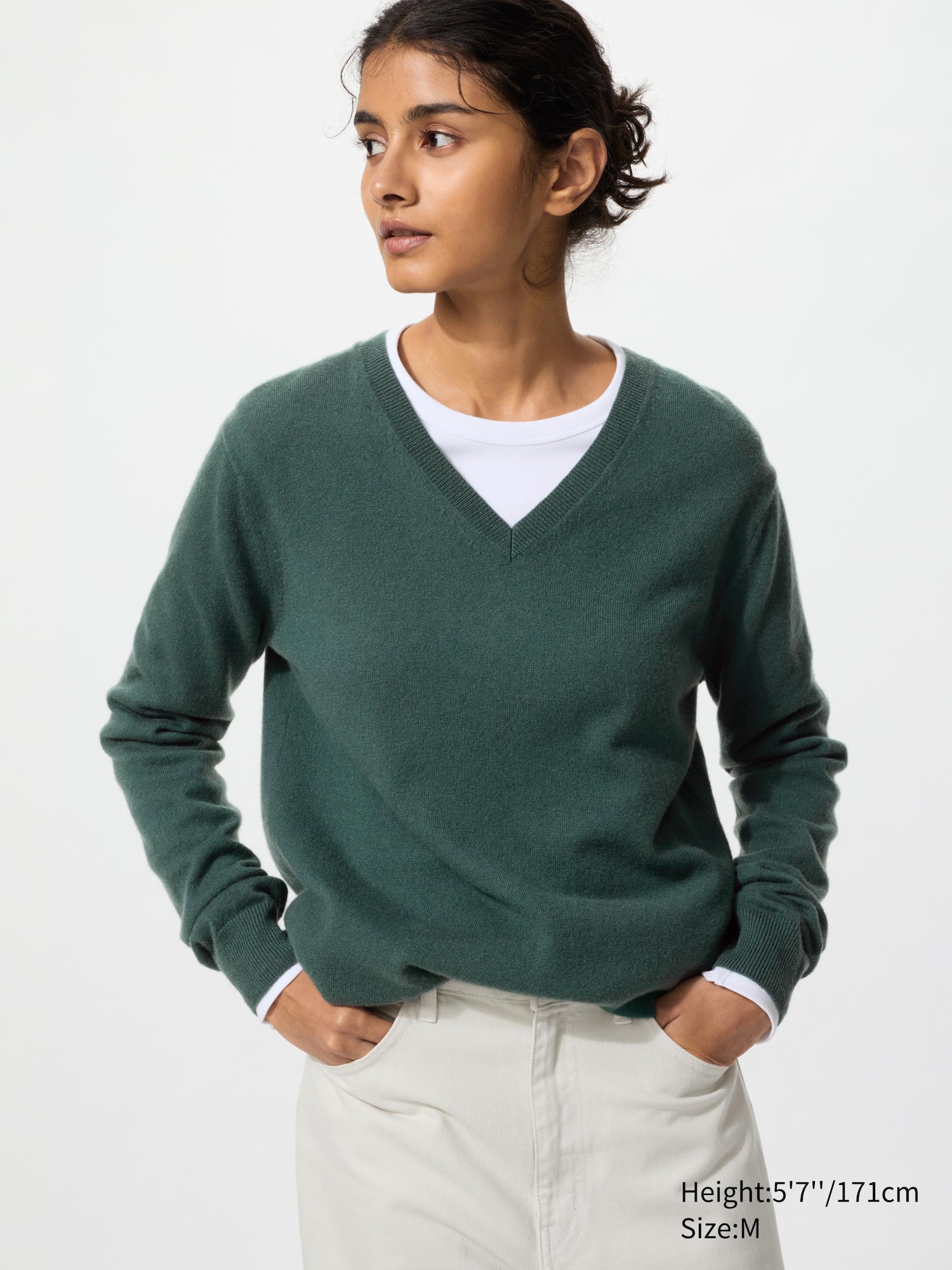 UNIQLO knit カシミヤV ネックニット レッド Cashmere 新品 UNIQLO ユニクロ カシミヤ 100% ニット 長袖 Vネック セーター 赤