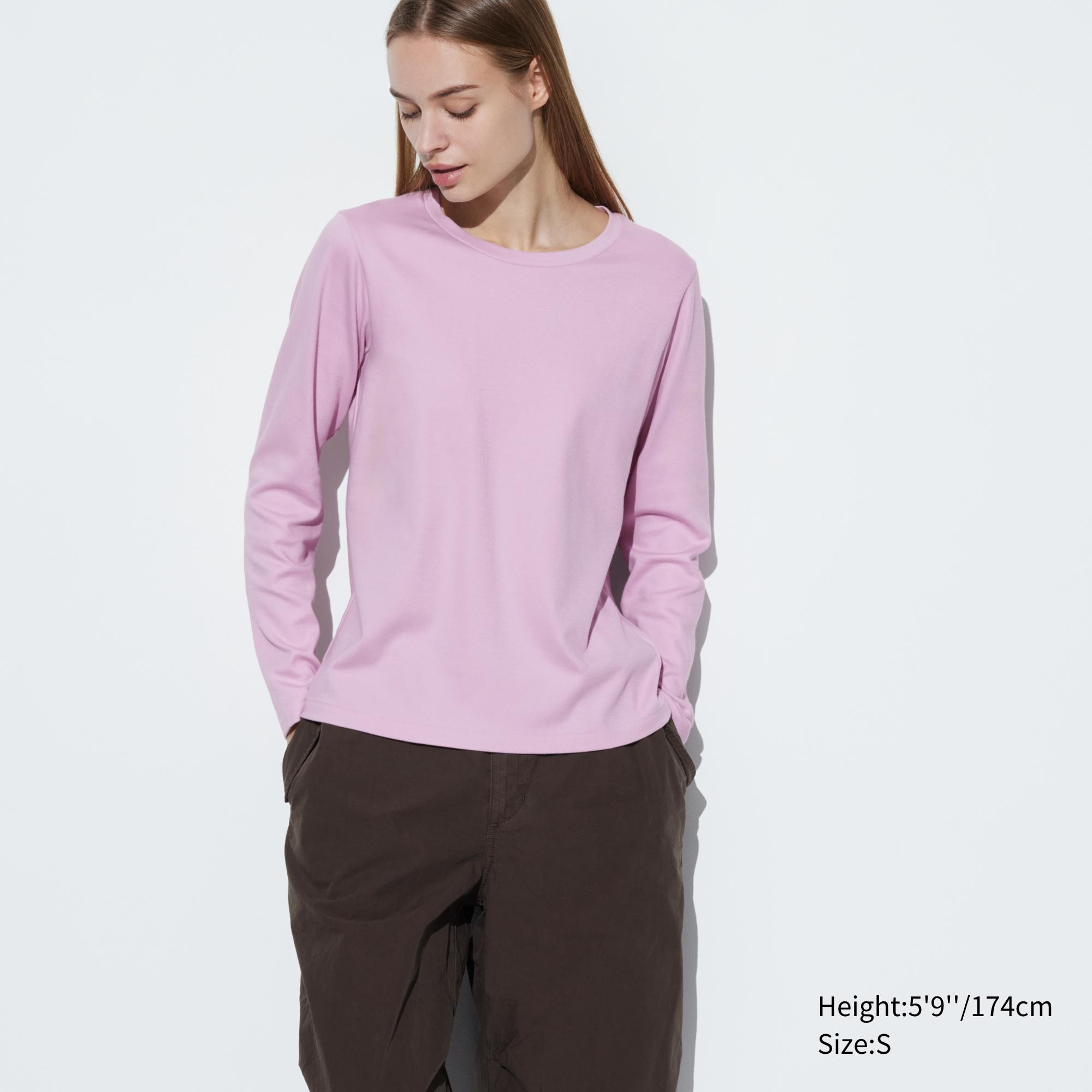 Smooth Stretch Cotton Crew Neck Long-Sleeve T-Shirt | UNIQLO US