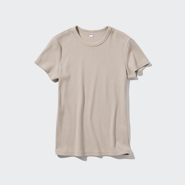 Soft Ribbed Crew Neck Short-Sleeve T-Shirt | UNIQLO US