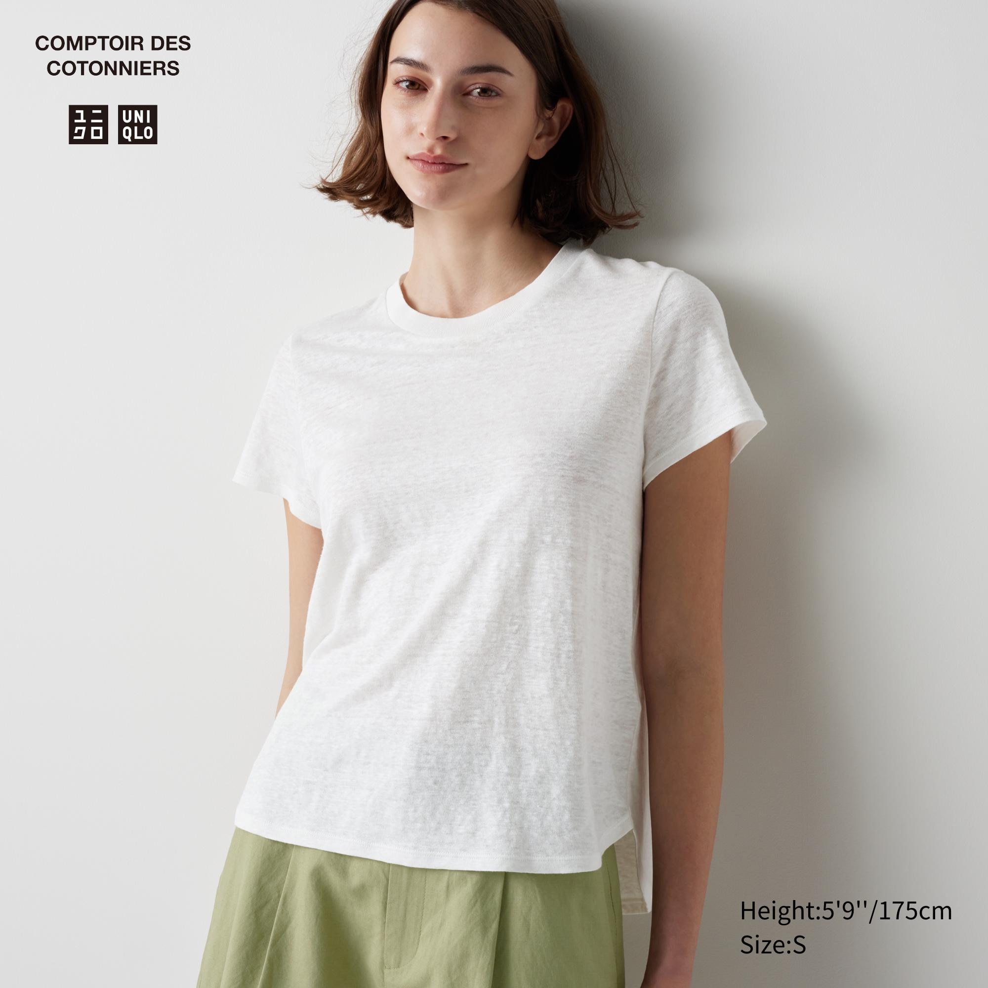 Linen Crew Neck Short-Sleeve T-Shirt | UNIQLO US