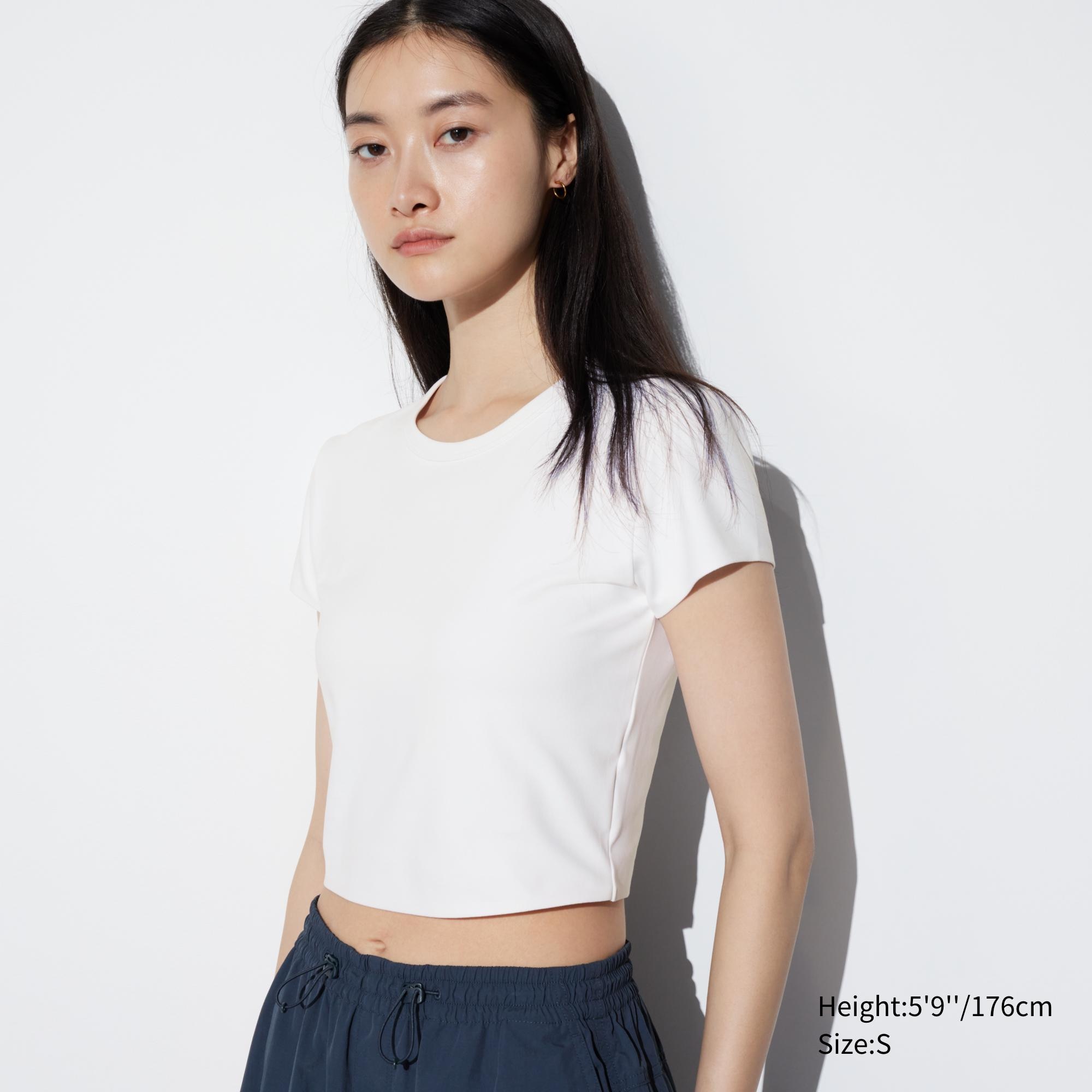 Ultra Stretch AIRism Cropped Short-Sleeve T-Shirt