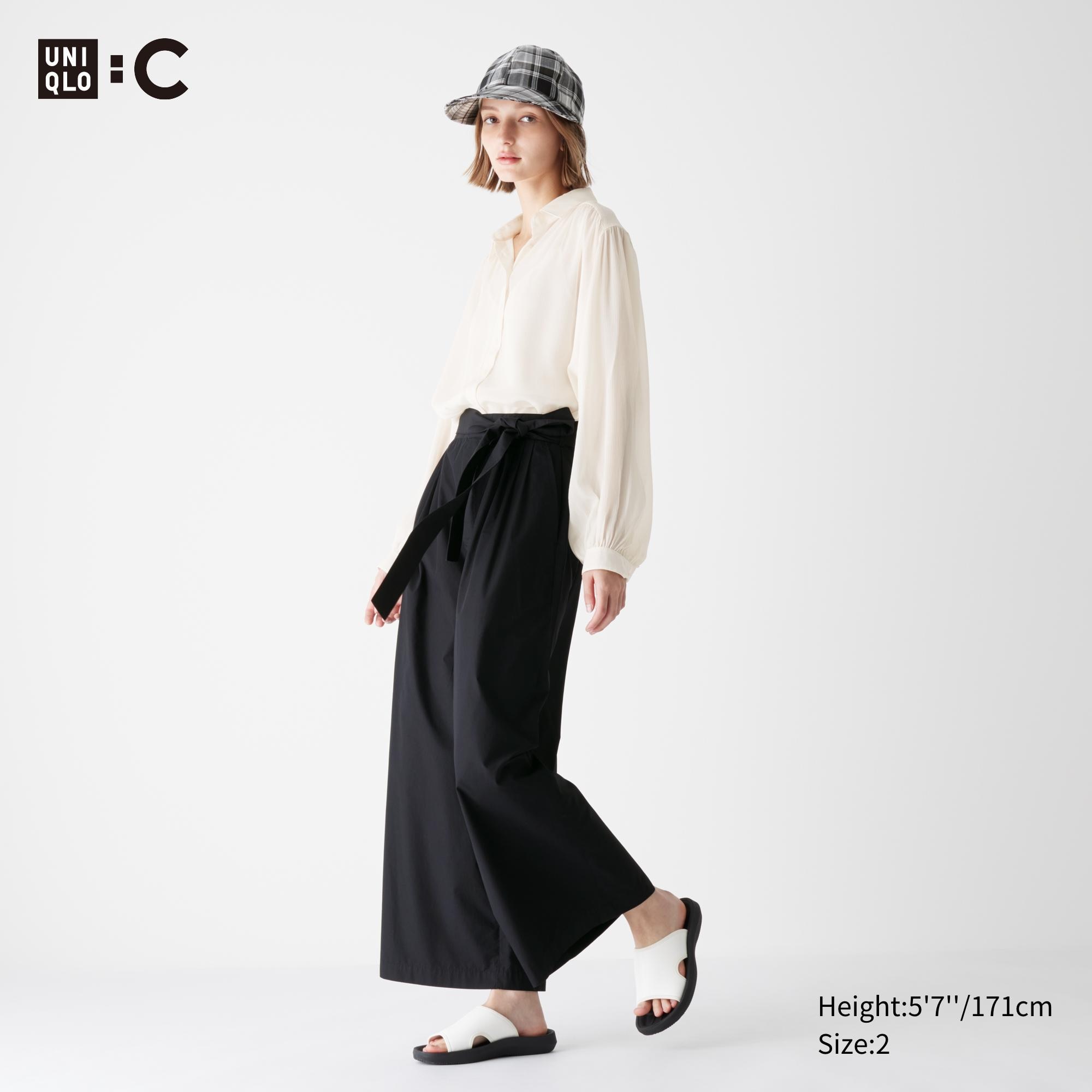 Belted Ankle Wide Pants