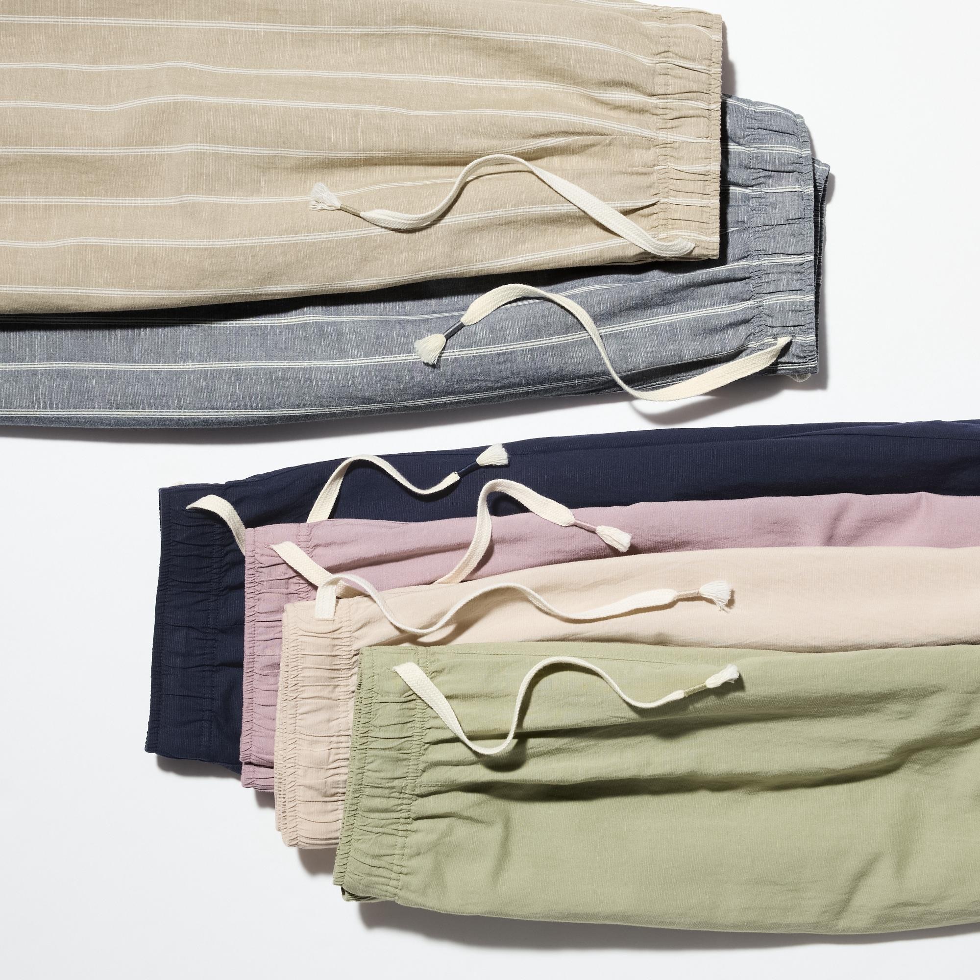 Linen Blend Easy Pants | Striped