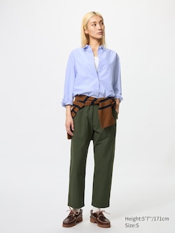 Cotton Relaxed Ankle Pants