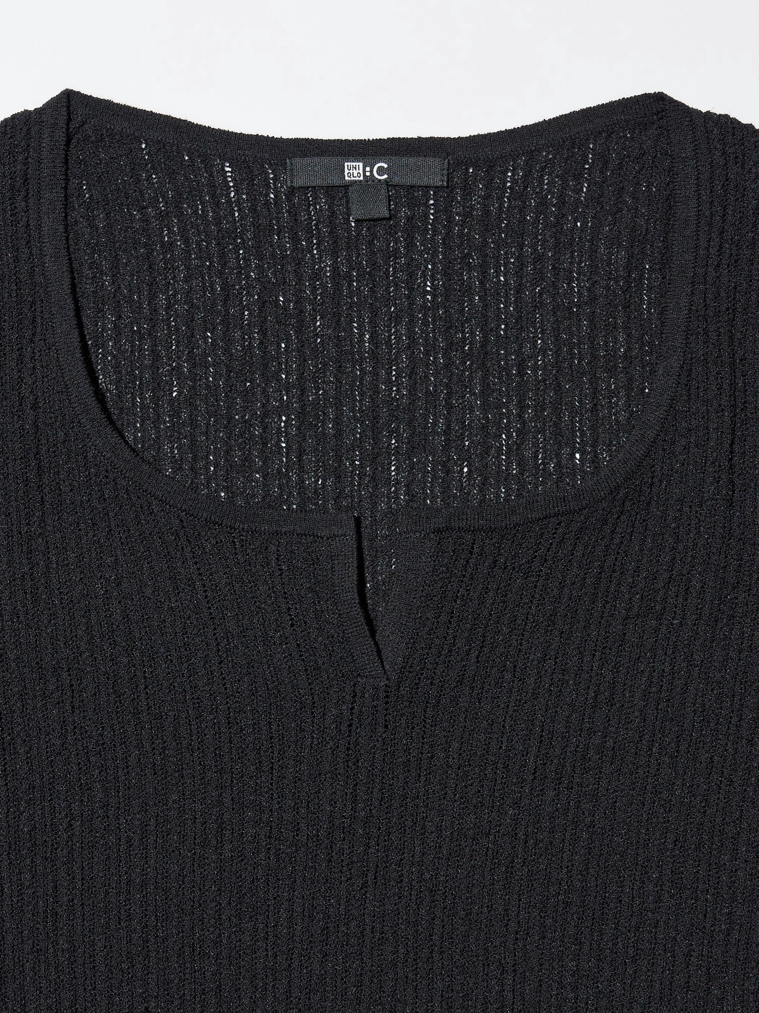 mare ♡Machine Washable Half Sleeve Knit Lace Key Neck Half-Sleeve Short Sweater | UNIQLO US