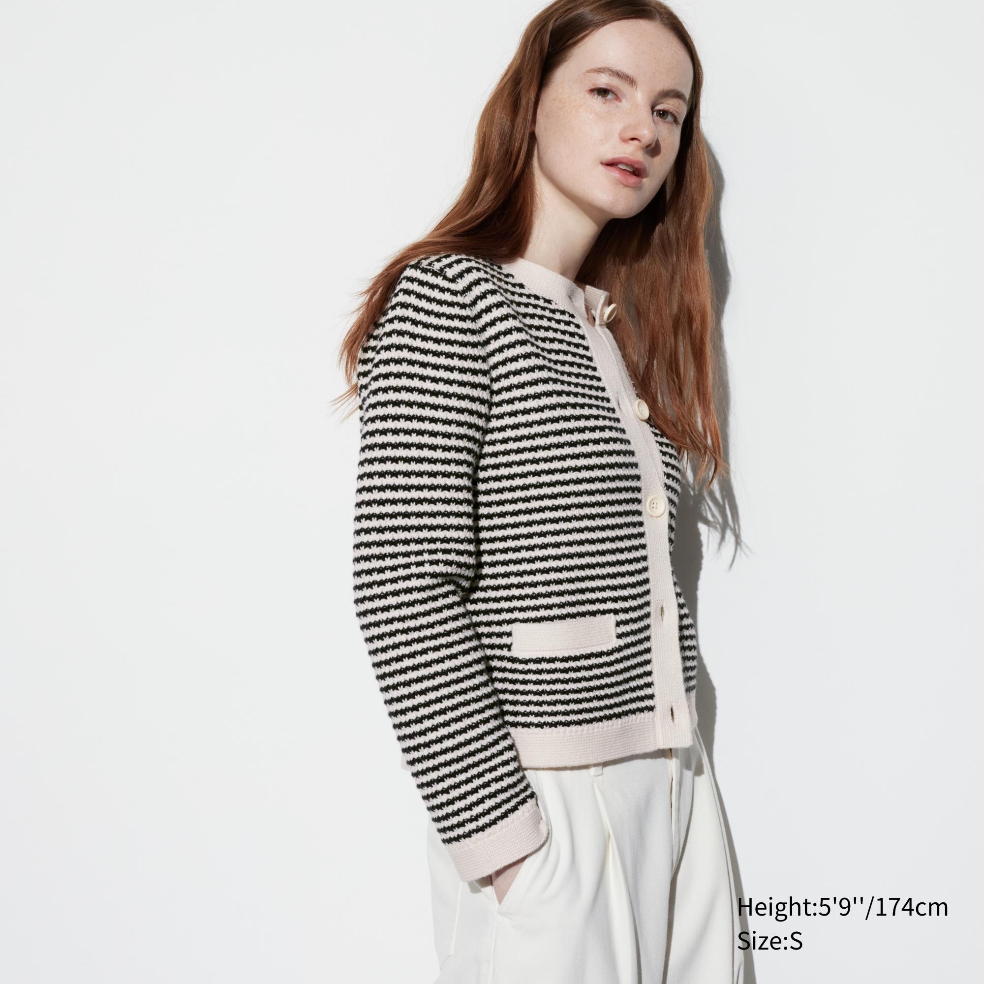 Knitted Striped Short Jacket | UNIQLO US