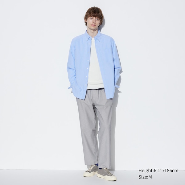 Cotton Relaxed Ankle Pants (Hickory) | UNIQLO US