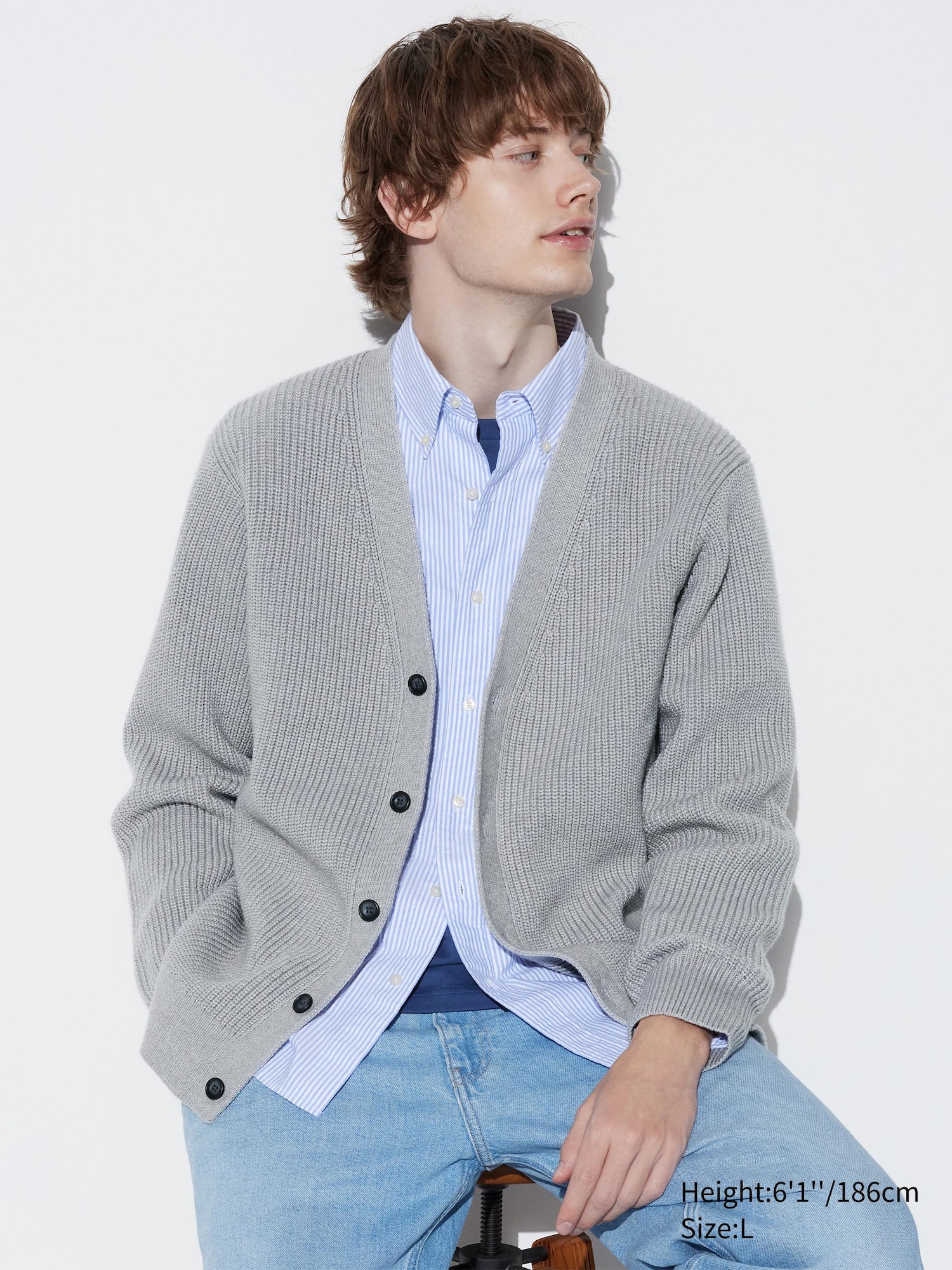 Middle Gauge V-Neck Cardigan | UNIQLO US