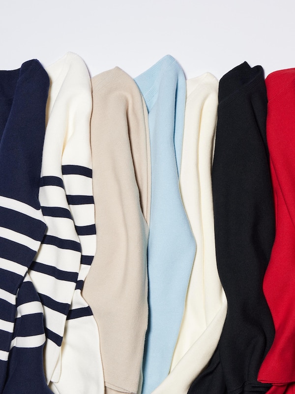 3D Knit Cotton Striped Sweater