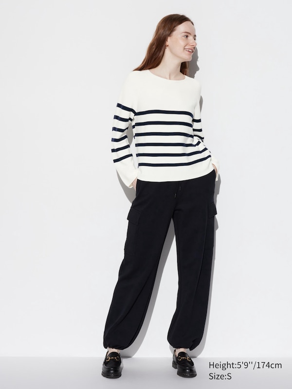 3D Knit Cotton Striped Sweater | UNIQLO US