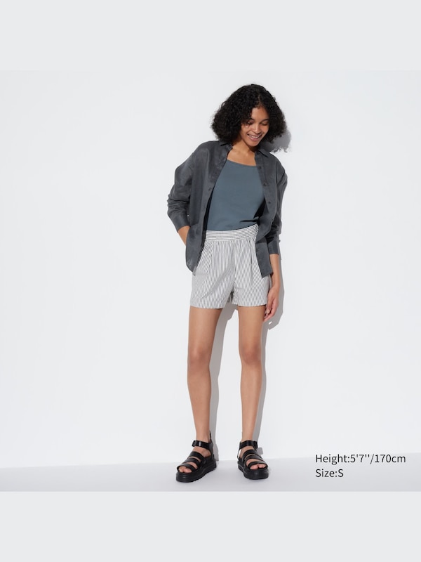 Cotton Easy Shorts | Striped