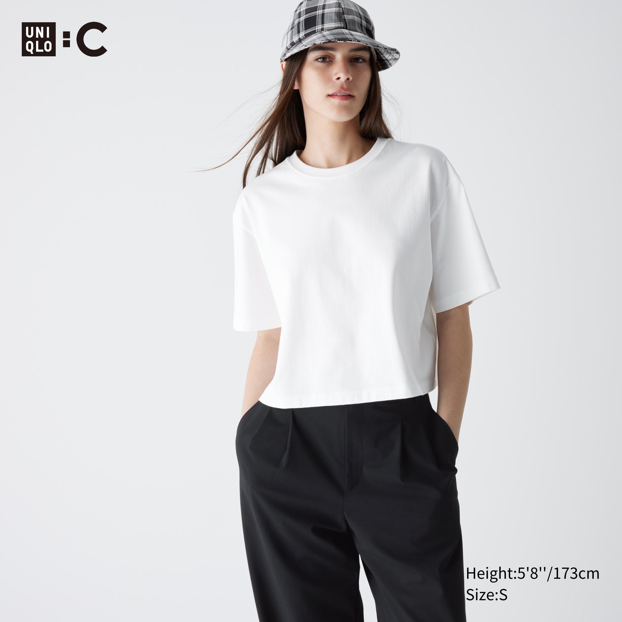 Cotton Oversized Cropped T-Shirt | UNIQLO US